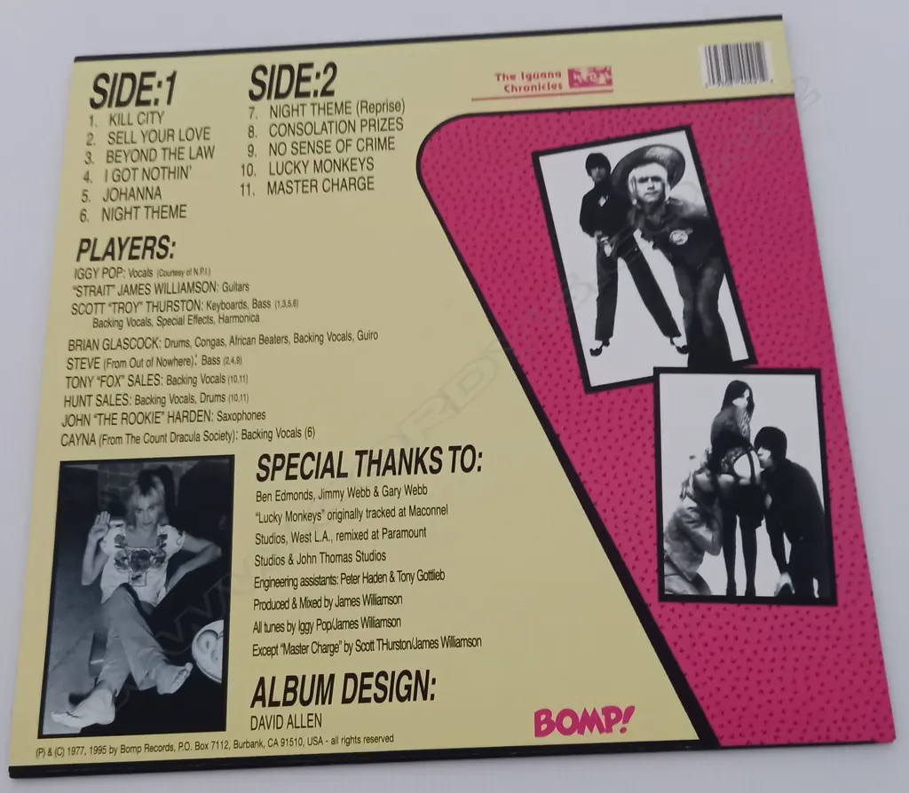 Iggy Pop & James Williamson, Kill City, (Pink Vinyl) Image 1++